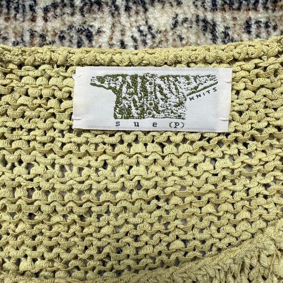 Sue (P) Knits Sweater L Heavyweight Hand Knit Grandmacore Granny Baggy Oversized - Picture 4 of 7